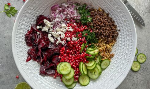 Roasted Beetroot & Lentil Salad