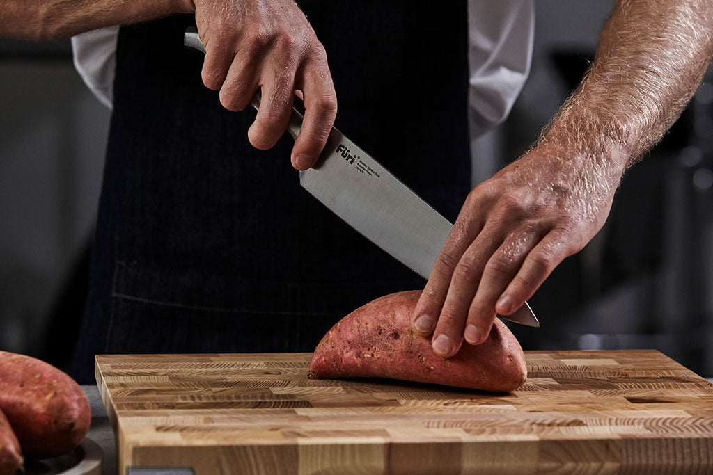 HOW TO CUT SWEET POTATO WEDGES