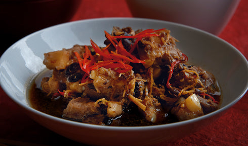 KYLIE KWONG'S STEAMED PORK SPARE-RIBS WITH BLACK BEAN AND GINGER 