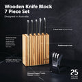 Wood Knife Block Set 7 Piece