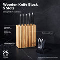 5 Slot Wood Knife Block