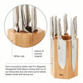 Magnetic Hexagonal Knife Block Set 7 Piece