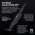 Jet Black Cook's Knife 20cm