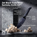 Jet Black East/West™ Santoku Knife 13cm