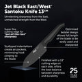 Jet Black East/West™ Santoku Knife 13cm