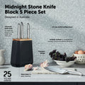 Stone Knife Block Set Midnight 5 Piece