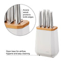 Stone Knife Block Set Snow Terrazzo 5 Piece