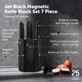 Jet Black Magnetic Hexagonal Block Set 7 Piece