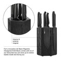 Jet Black Magnetic Hexagonal Block Set 7 Piece