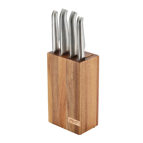 Acacia Wood Knife Block Set 5 Piece