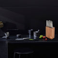 Acacia Wood Knife Block Set 7 Piece