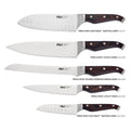 Triple Rivet Magnetic Slimline Knife Block Set 6 Piece