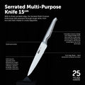 Serrated Multi-Purpose Knife 15cm