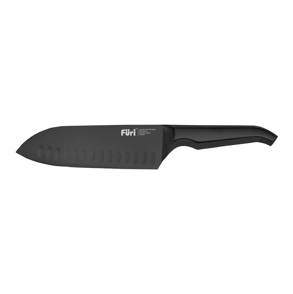 Jet Black East/West™ Santoku Knife 17cm
